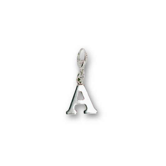 Basic clip on initial charm - A