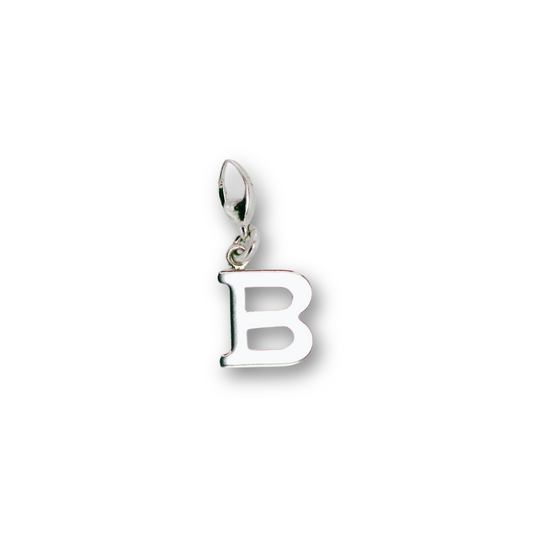 Basic clip on initial charm - B