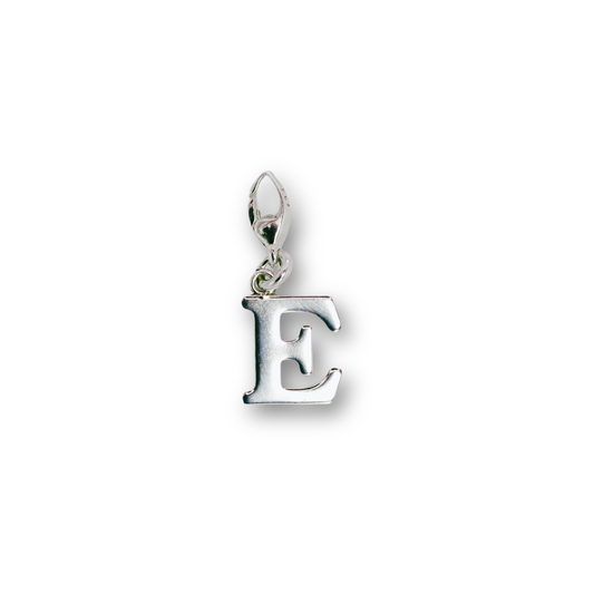 Basic clip on initial charm - E