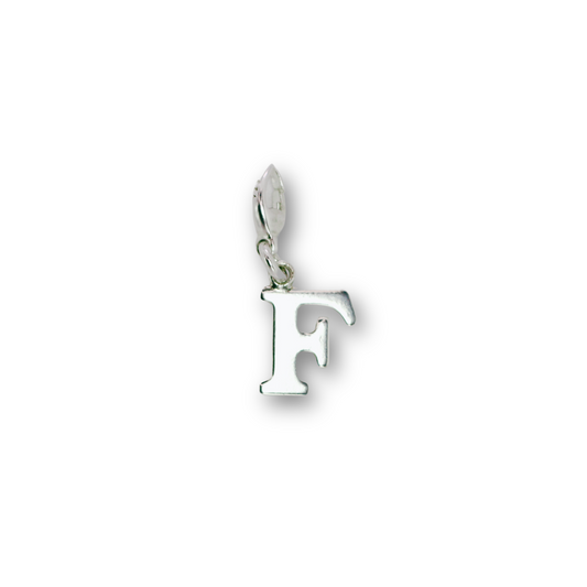 Basic clip on initial charm - F