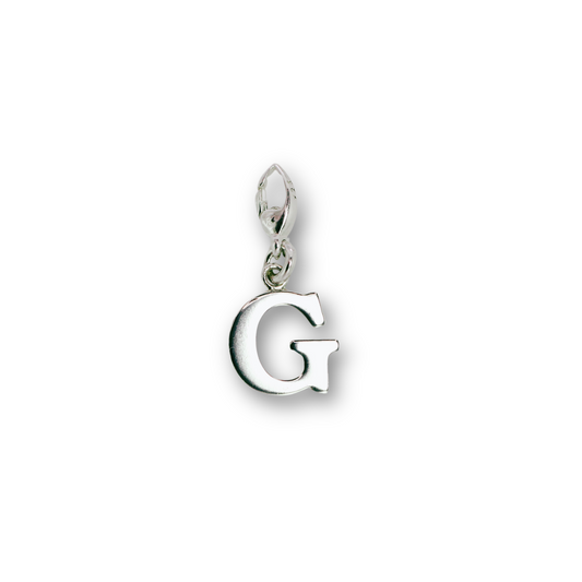 Basic clip on initial charm - G