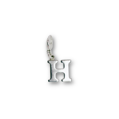 Basic clip on initial charm - H