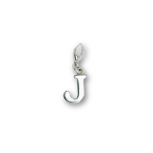 Basic clip on initial charm - J