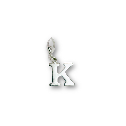 Basic clip on initial charm - K