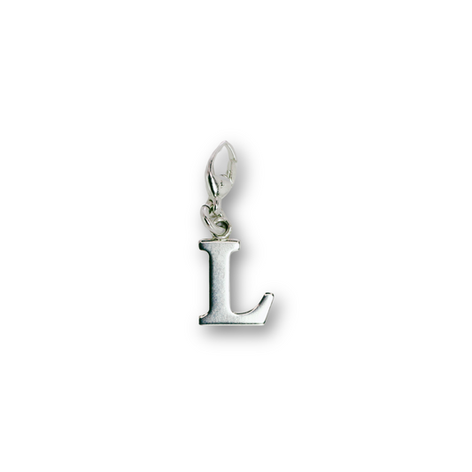 Basic clip on initial charm - L