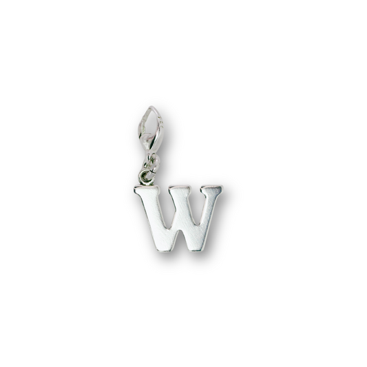 Basic clip on initial charm - W