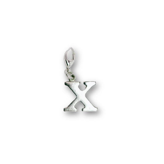 Basic clip on initial charm - X