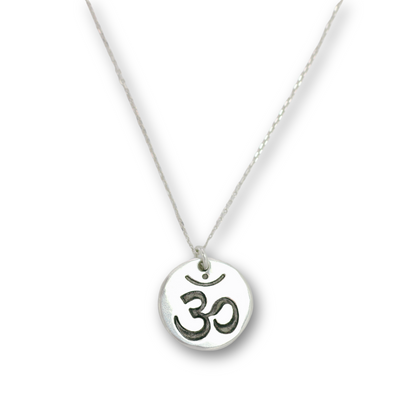 Om coin charm necklace