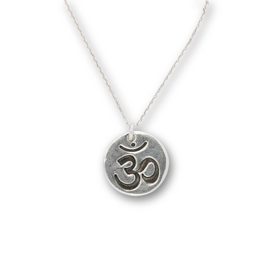 Om coin charm necklace